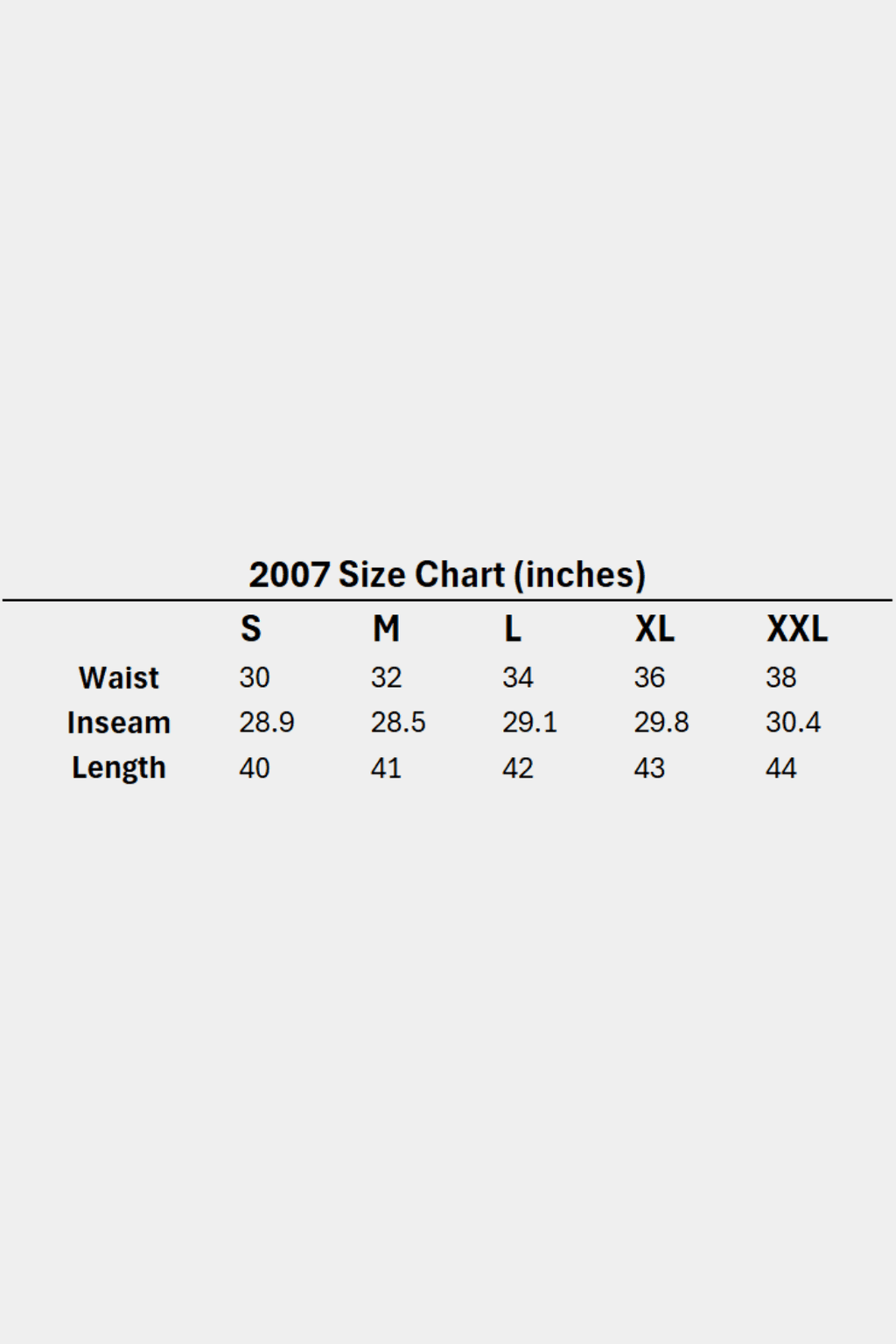 2007 - XX Strap Sweats