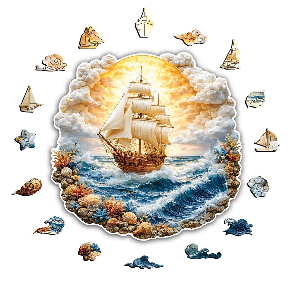 Sunset Ship - Jigsaw Puzzle