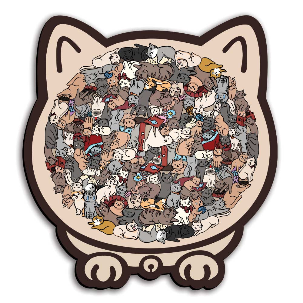 Cat Shaped - Jigsaw Puzzle