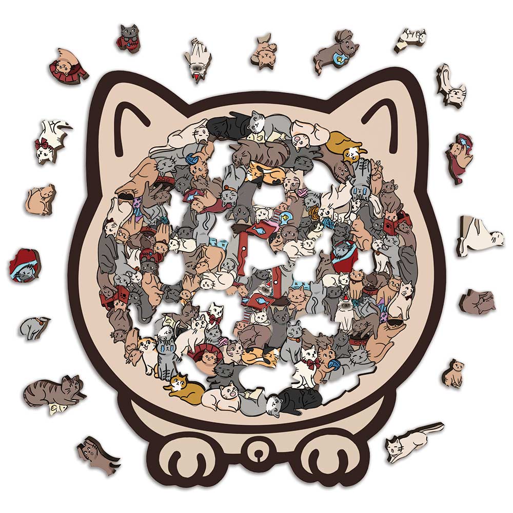 Cat Shaped - Jigsaw Puzzle