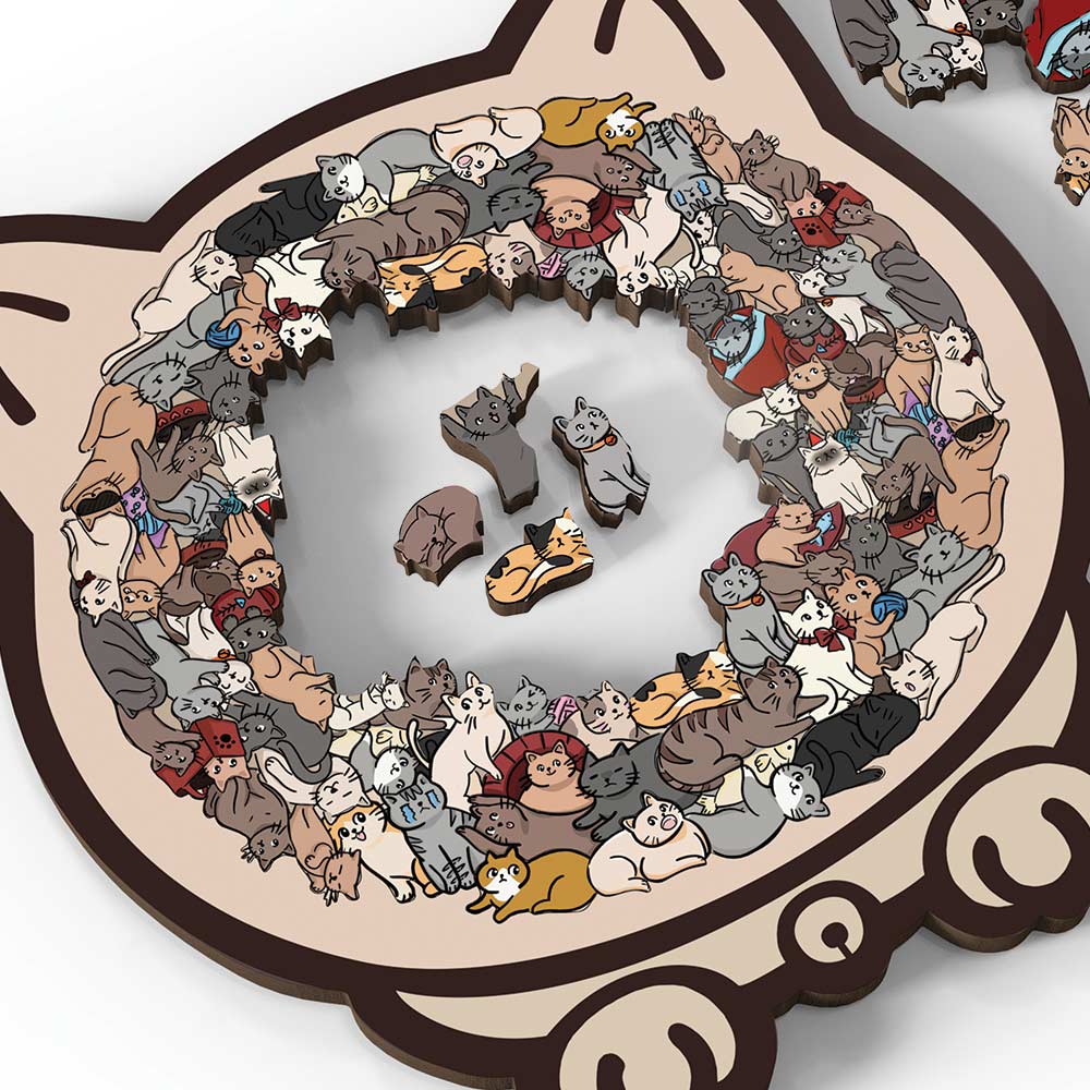 Cat Shaped - Jigsaw Puzzle