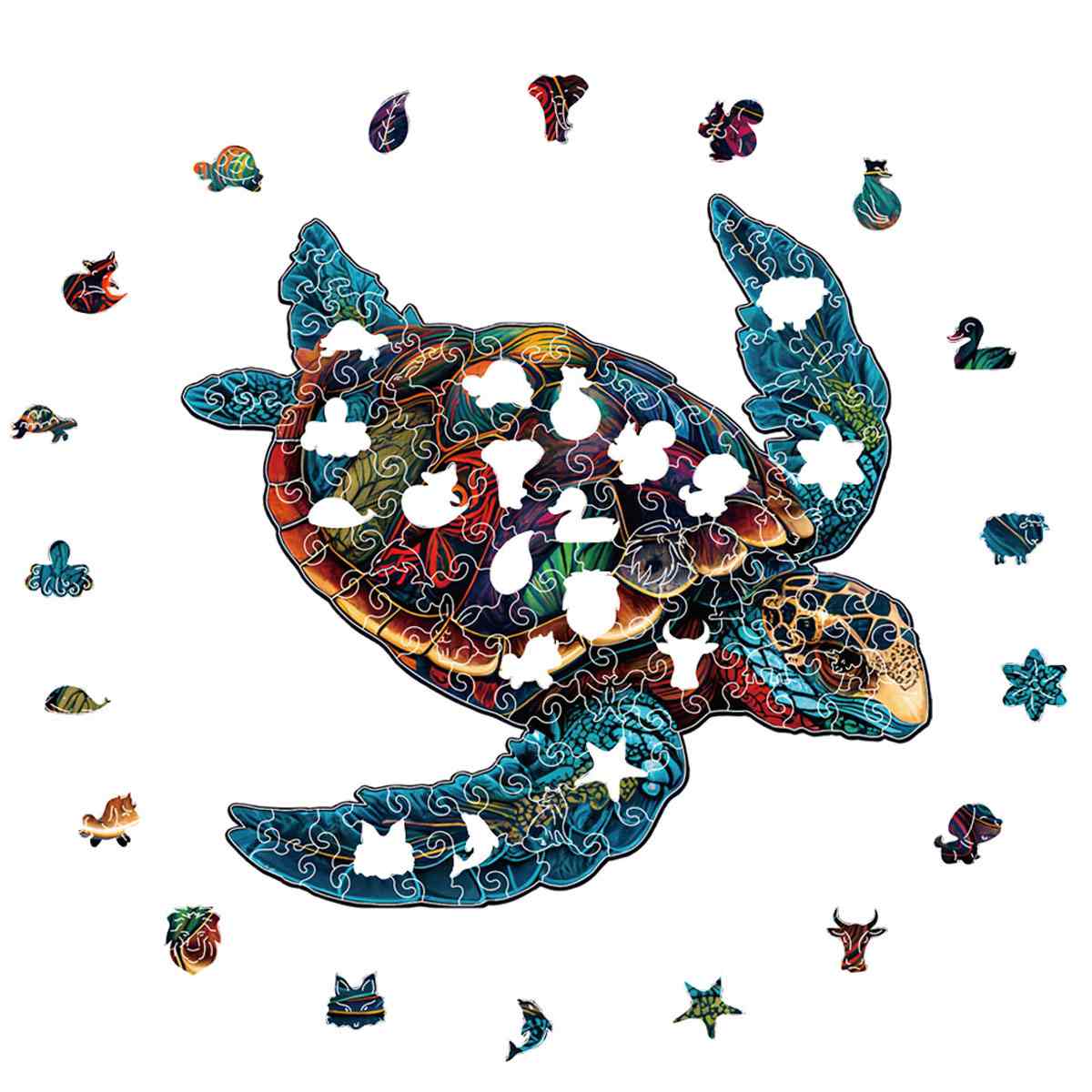 Radiant Ocean Turtle - Jigsaw Puzzle