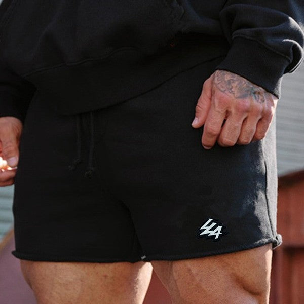 YOONGLA new men's running and fitness shorts for summer, breathable, sweat absorbing, muscle massage, three part cotton pants