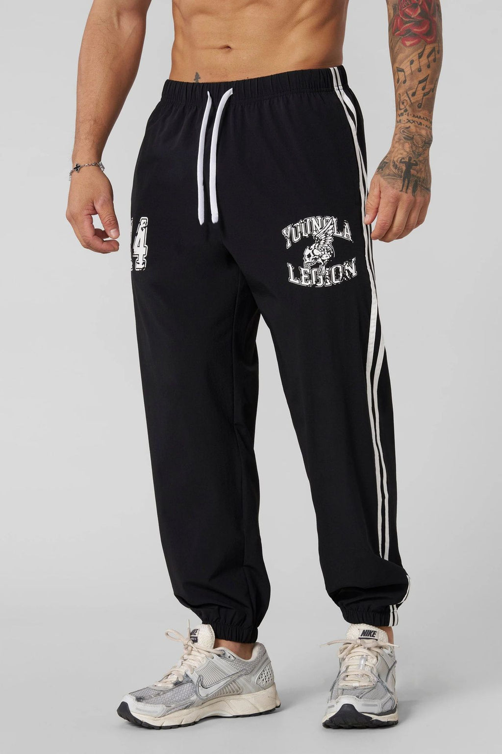 YOUNG LA American style new men's sports pants for fitness and fitness, quick drying, breathable, and elastic casual pants
