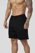 YOUNG LA American style new men's sports shorts for jogging, muscle exercise, fitness, cotton printed casual shorts