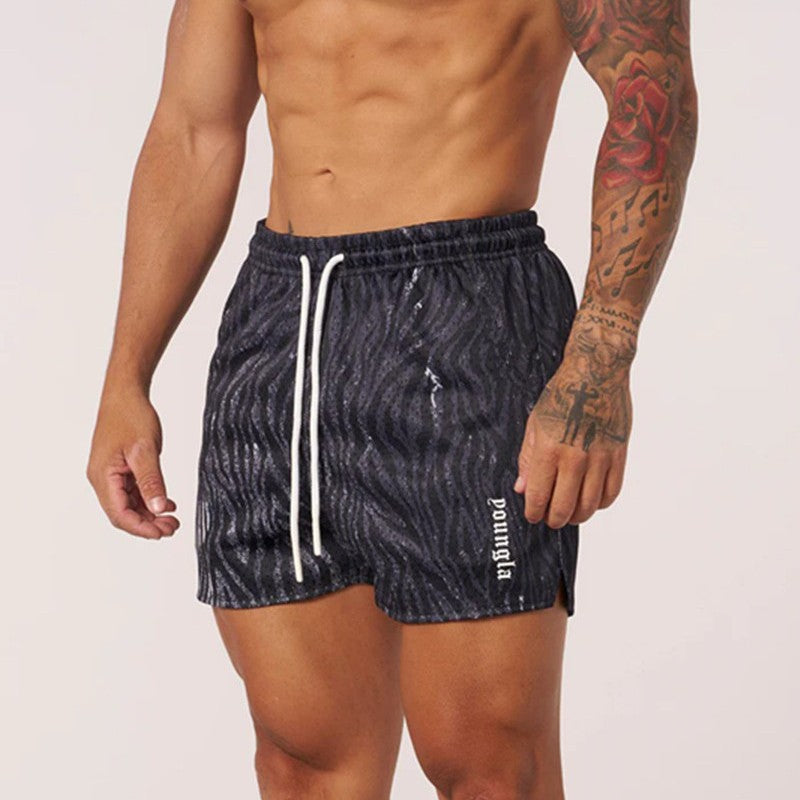 YOONGLA's new muscle fitness sports casual mesh breathable shorts for running, basketball, and iron American style pants