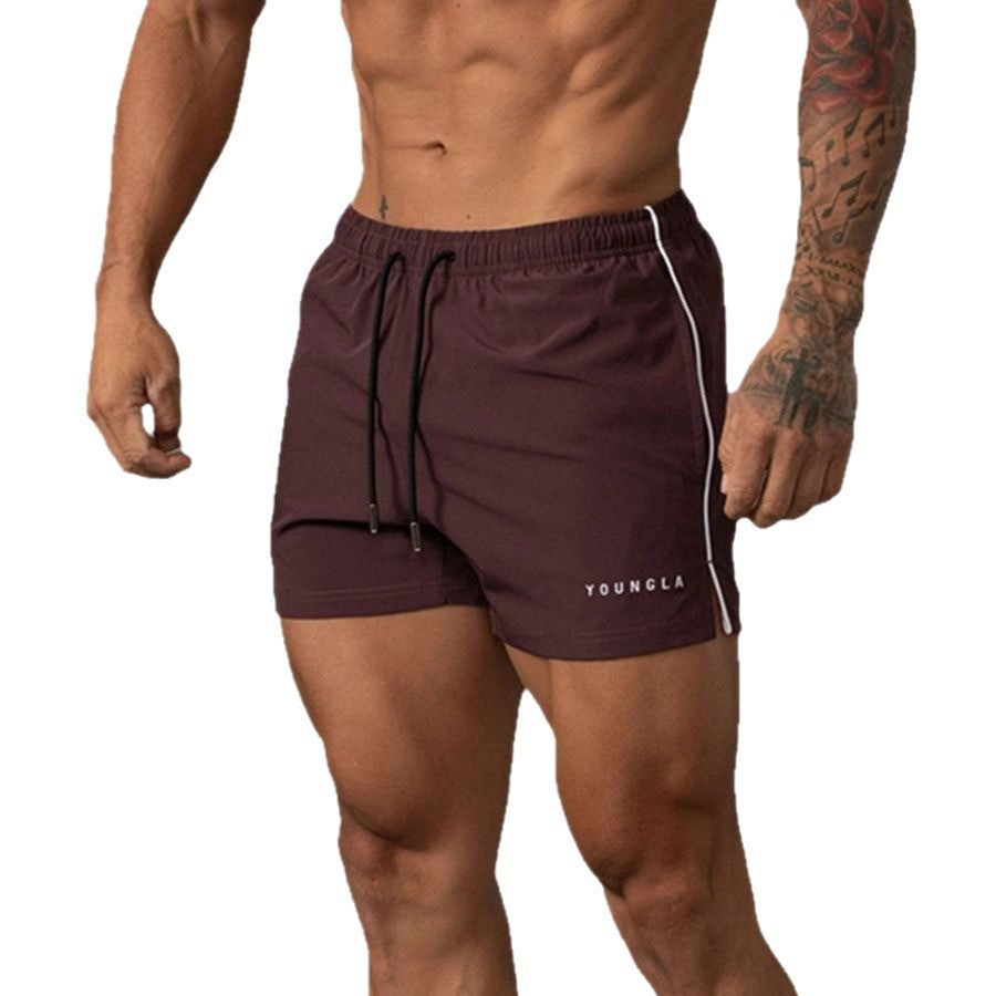 Shorts, men's sports, quick drying, trendy brand boxing, leg training, three quarter pants, muscle fitness, basketball, trendy brand pants