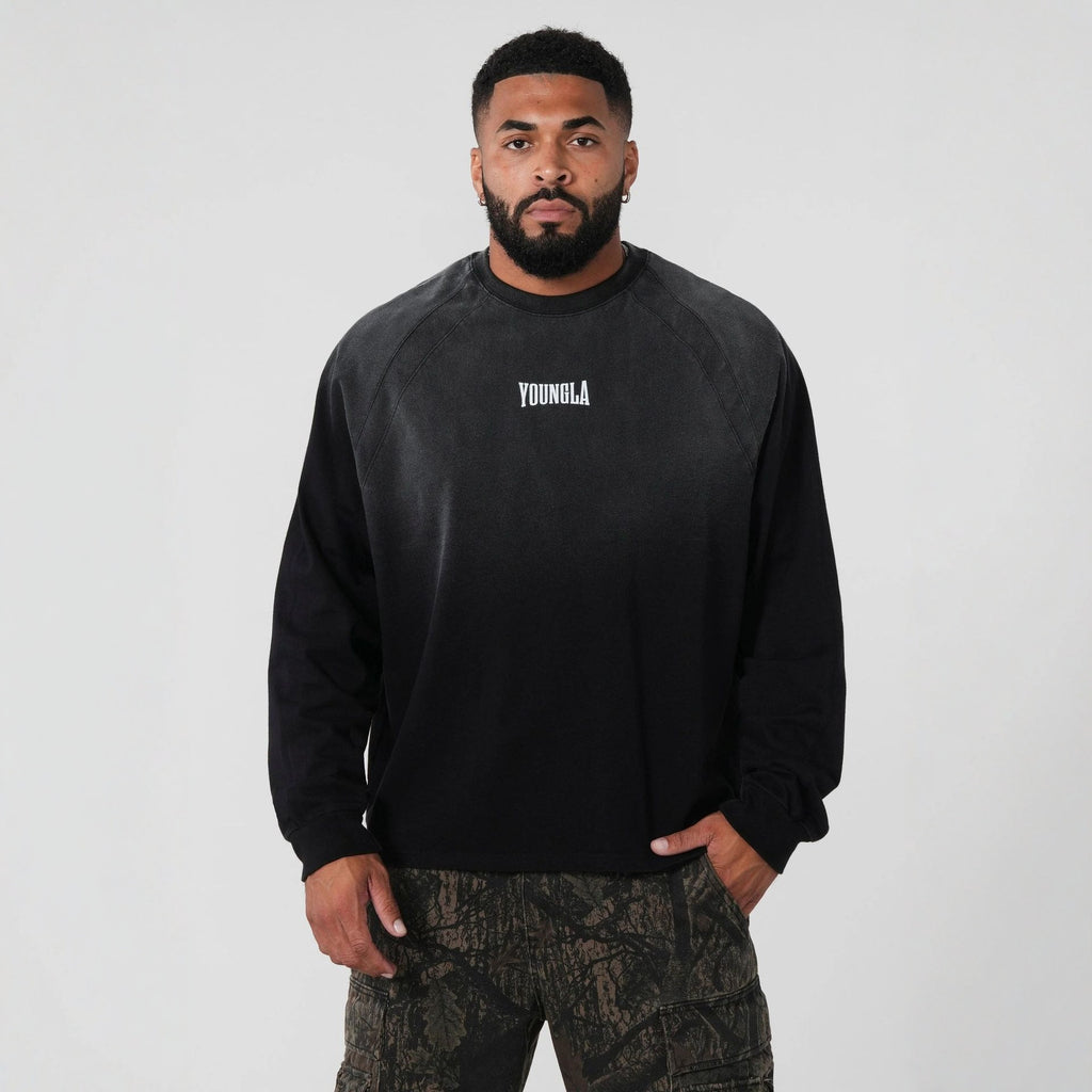YOONGLA American autumn and winter new sports fitness camouflage splicing long sleeved men's running casual top T-shirt base