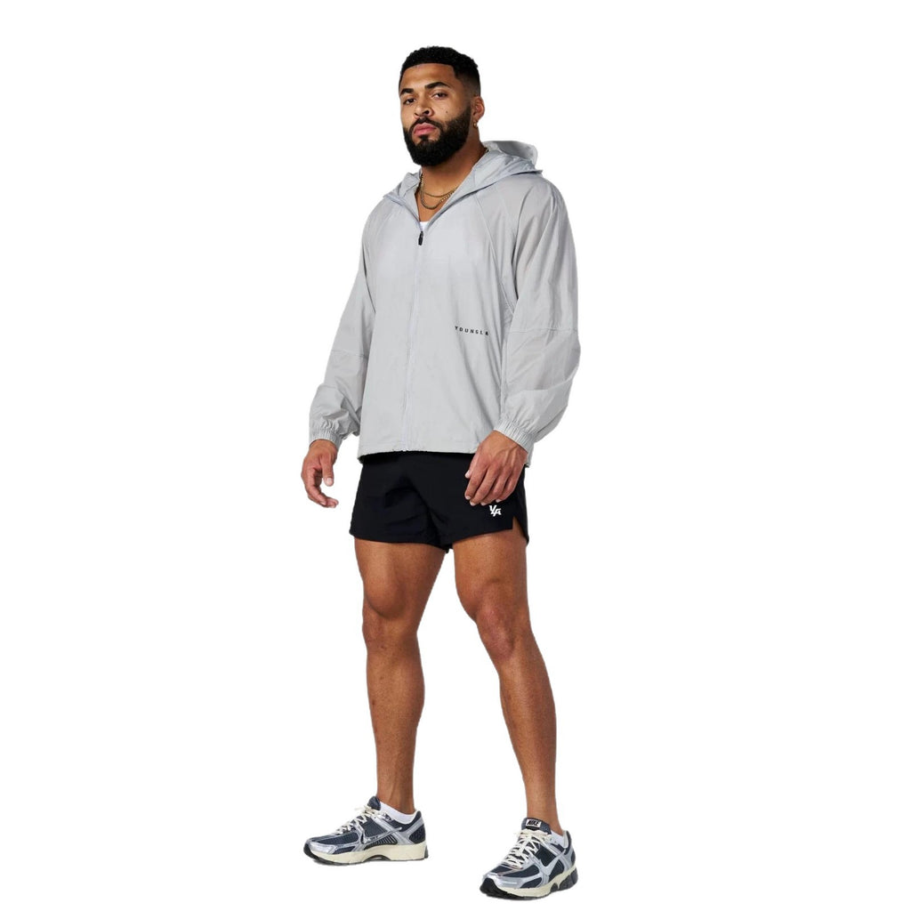 YOONGLA American Slow Runner Men's Sunscreen Clothing Sports Fitness Fast Drying Breathable Elastic Zipper Tight Training