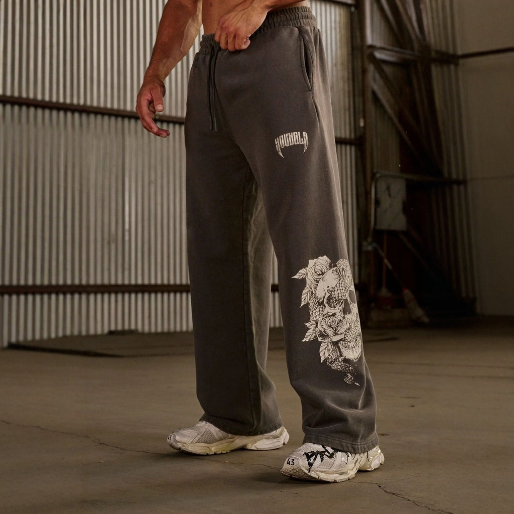 YOUNG LA American Trendy Brand High Street Pants, Jogger Fitness Gym, Sports Fitness, Leisure Straight Leg Loose Pants