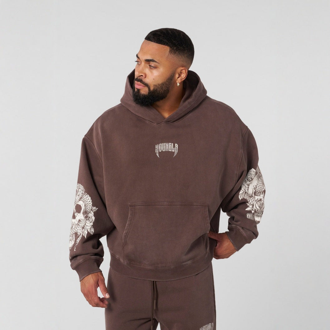 YOUNG LA American Retro Trendy Brand Men's Hoodie Autumn/Winter New Sports Fitness Running Training Hoodie
