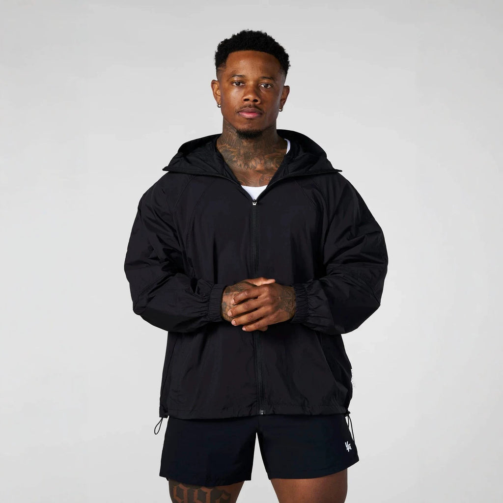 YOONGLA American Slow Runner Men's Sunscreen Clothing Sports Fitness Fast Drying Breathable Elastic Zipper Tight Training