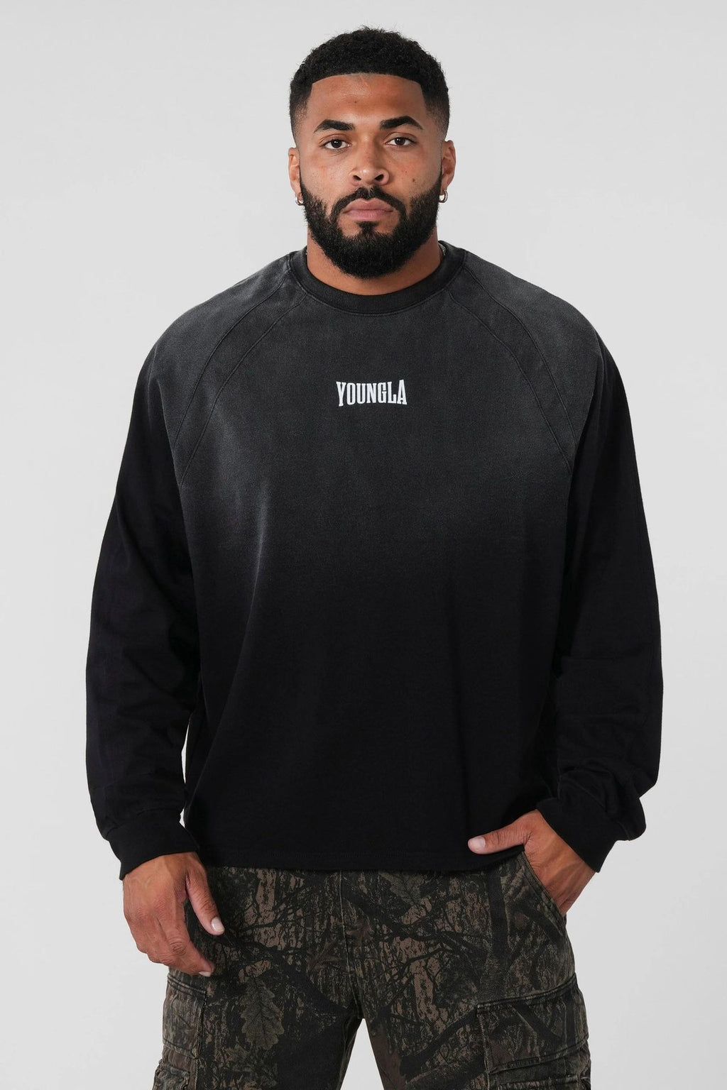 YOONGLA American autumn and winter new sports fitness camouflage splicing long sleeved men's running casual top T-shirt base