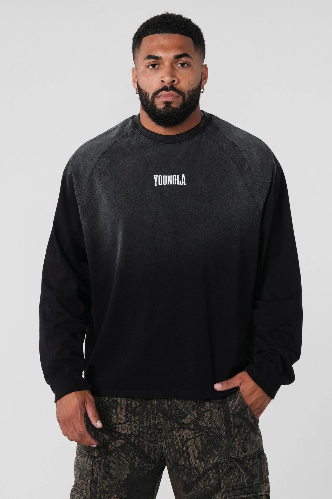 YOONGLA American autumn and winter new sports fitness camouflage splicing long sleeved men's running casual top T-shirt base