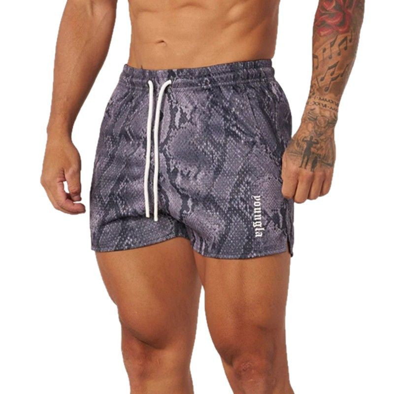 YOONGLA's new muscle fitness sports casual mesh breathable shorts for running, basketball, and iron American style pants