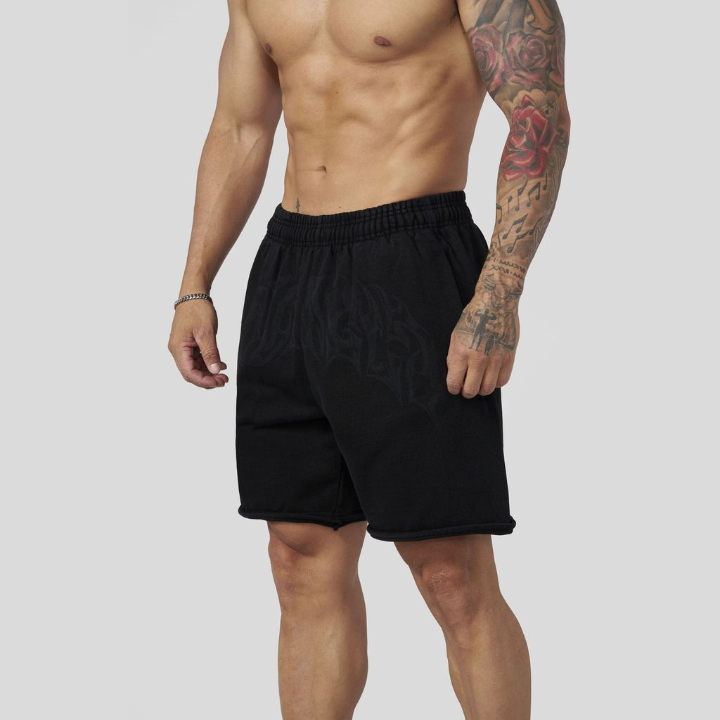 YOUNG LA American style new men's sports shorts for jogging, muscle exercise, fitness, cotton printed casual shorts