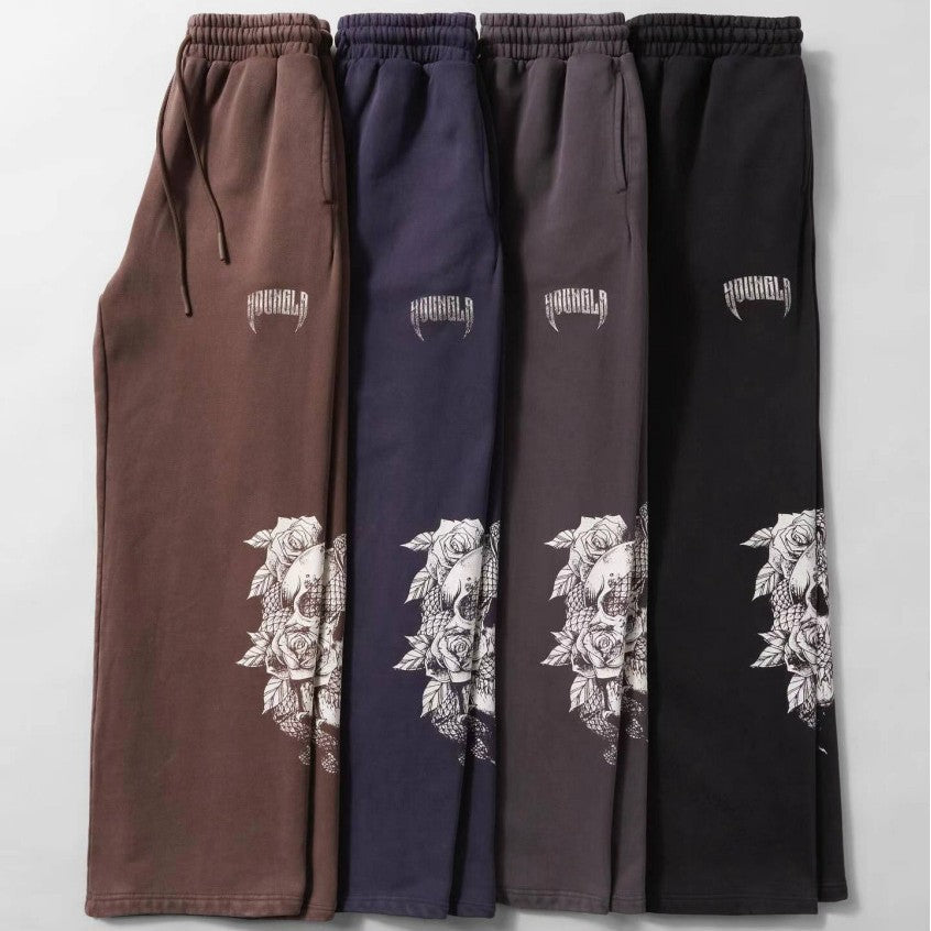 YOUNG LA American Trendy Brand High Street Pants, Jogger Fitness Gym, Sports Fitness, Leisure Straight Leg Loose Pants