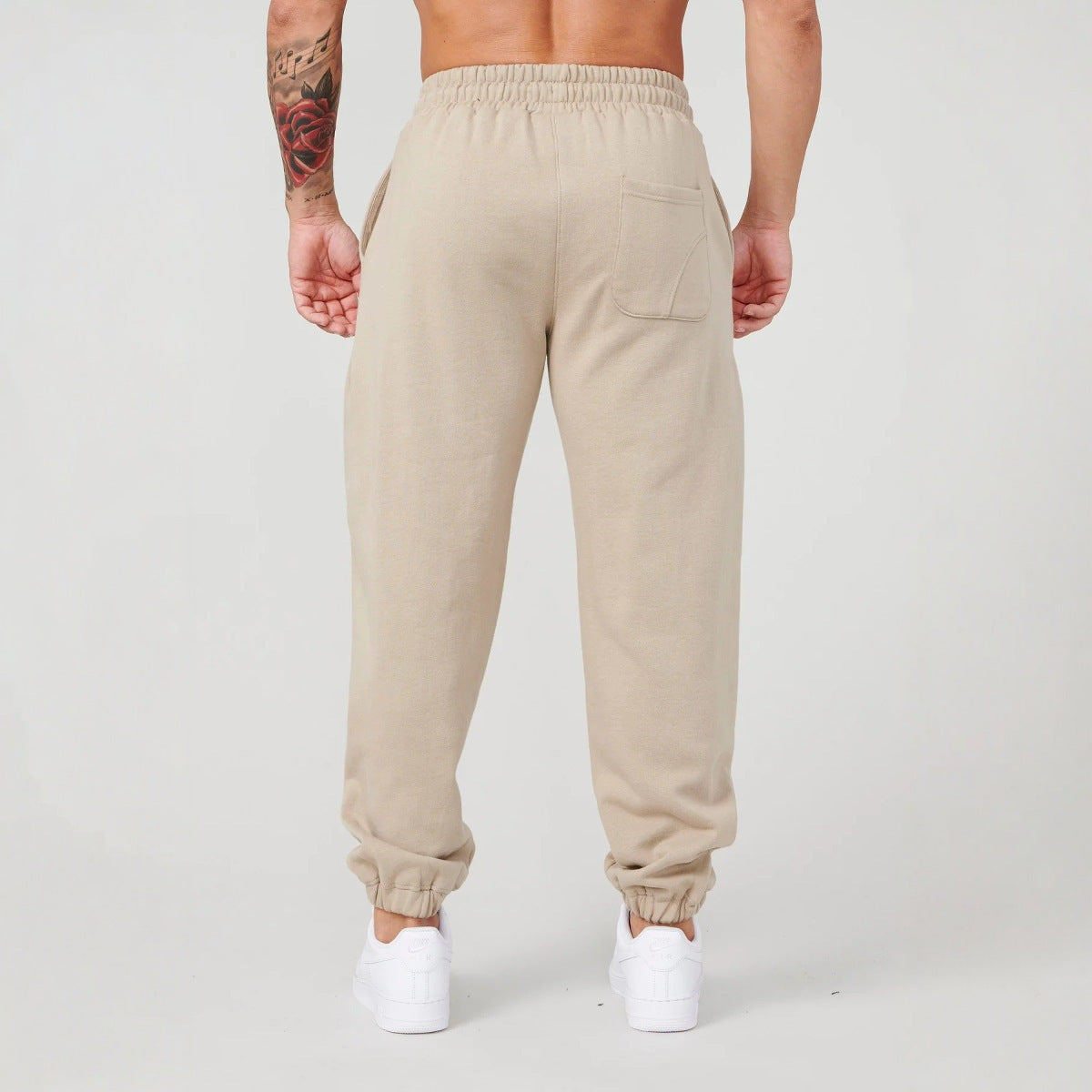 YOONGLA New Men's Sports Pants Heavy duty looped Embroidered Pants Jogger Sports Fitness Tights Waist Pants