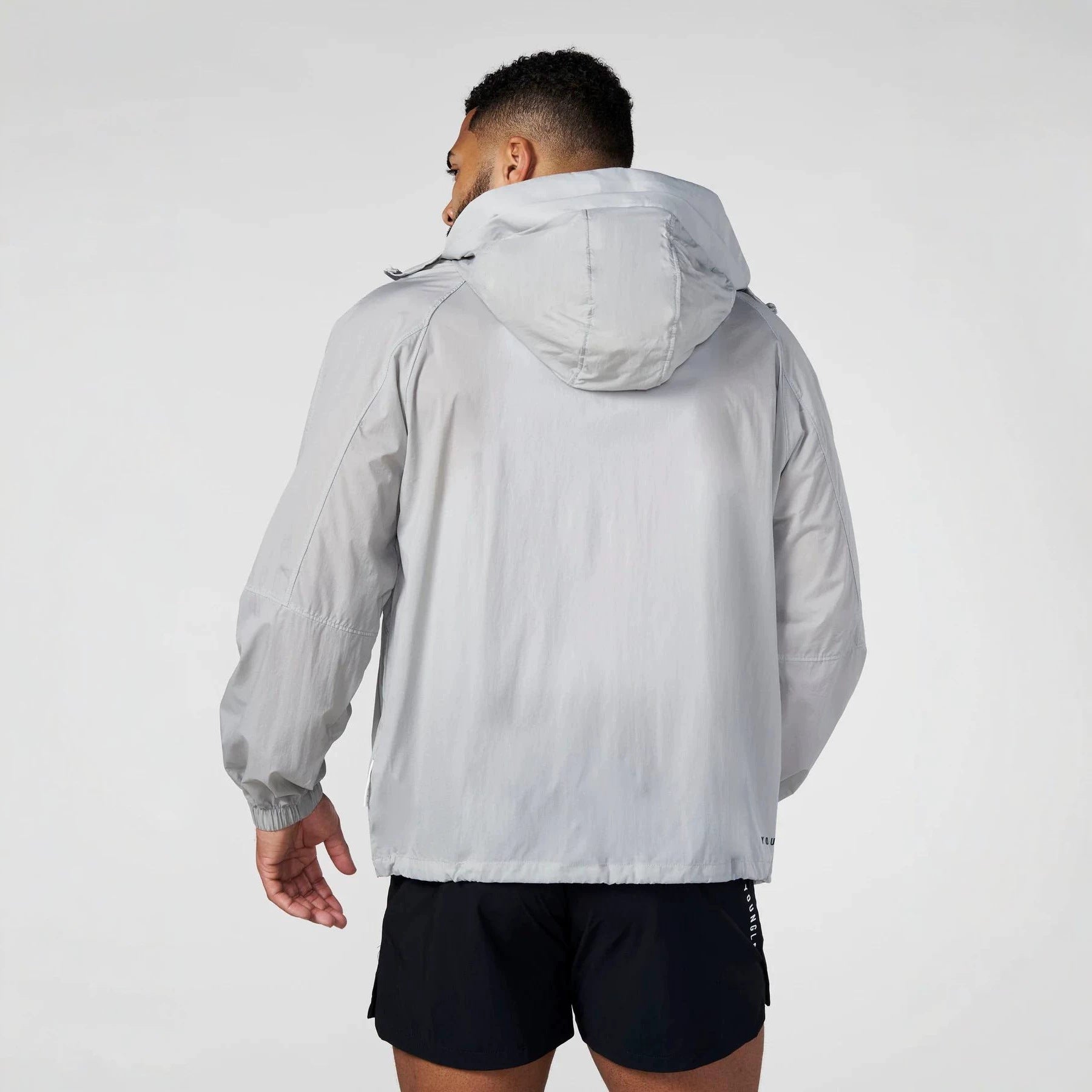 YOONGLA American Slow Runner Men's Sunscreen Clothing Sports Fitness Fast Drying Breathable Elastic Zipper Tight Training