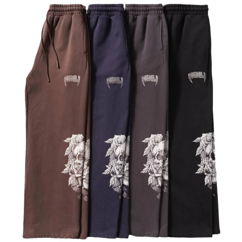 YOUNG LA American Trendy Brand High Street Pants, Jogger Fitness Gym, Sports Fitness, Leisure Straight Leg Loose Pants