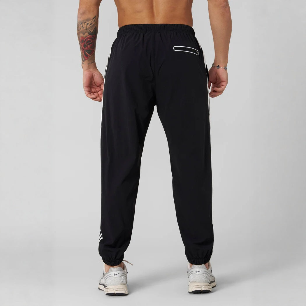 YOUNG LA American style new men's sports pants for fitness and fitness, quick drying, breathable, and elastic casual pants