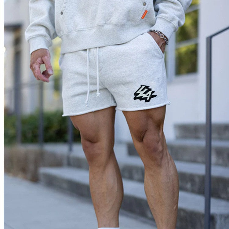 YOONGLA new men's running and fitness shorts for summer, breathable, sweat absorbing, muscle massage, three part cotton pants