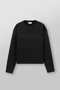 2025 New American style Men's Round Neck Trendy Brand Hoodie Heavy duty Woolen Circle Foam Printed Casual Long Sleeve Jacket