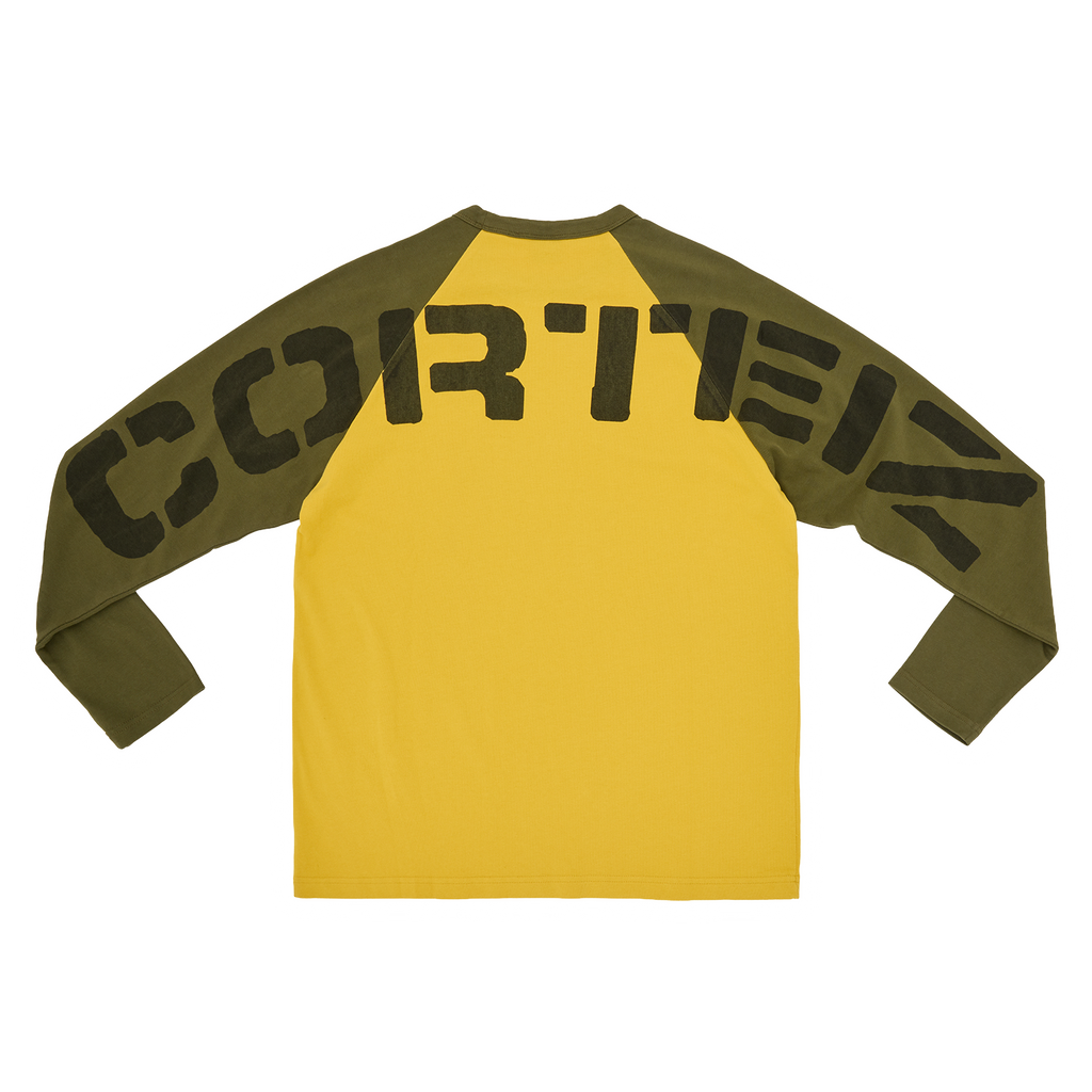 STENCIL RAGLAN LS [GOLD/OLIVE]
