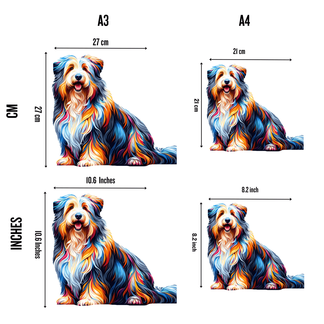 Bearded Collie Dog - Jigsaw Puzzle